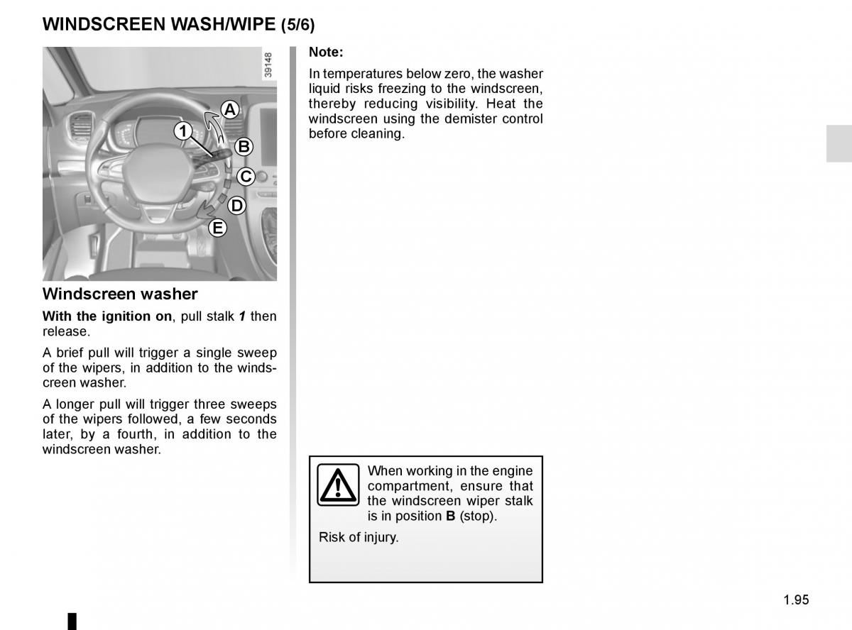 Renault Espace V 5 owners manual / page 101