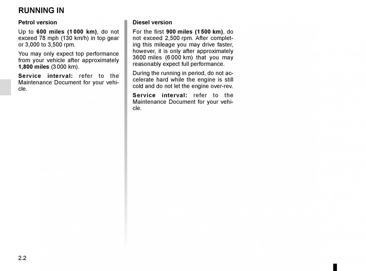 Renault Espace V 5 owners manual / page 110