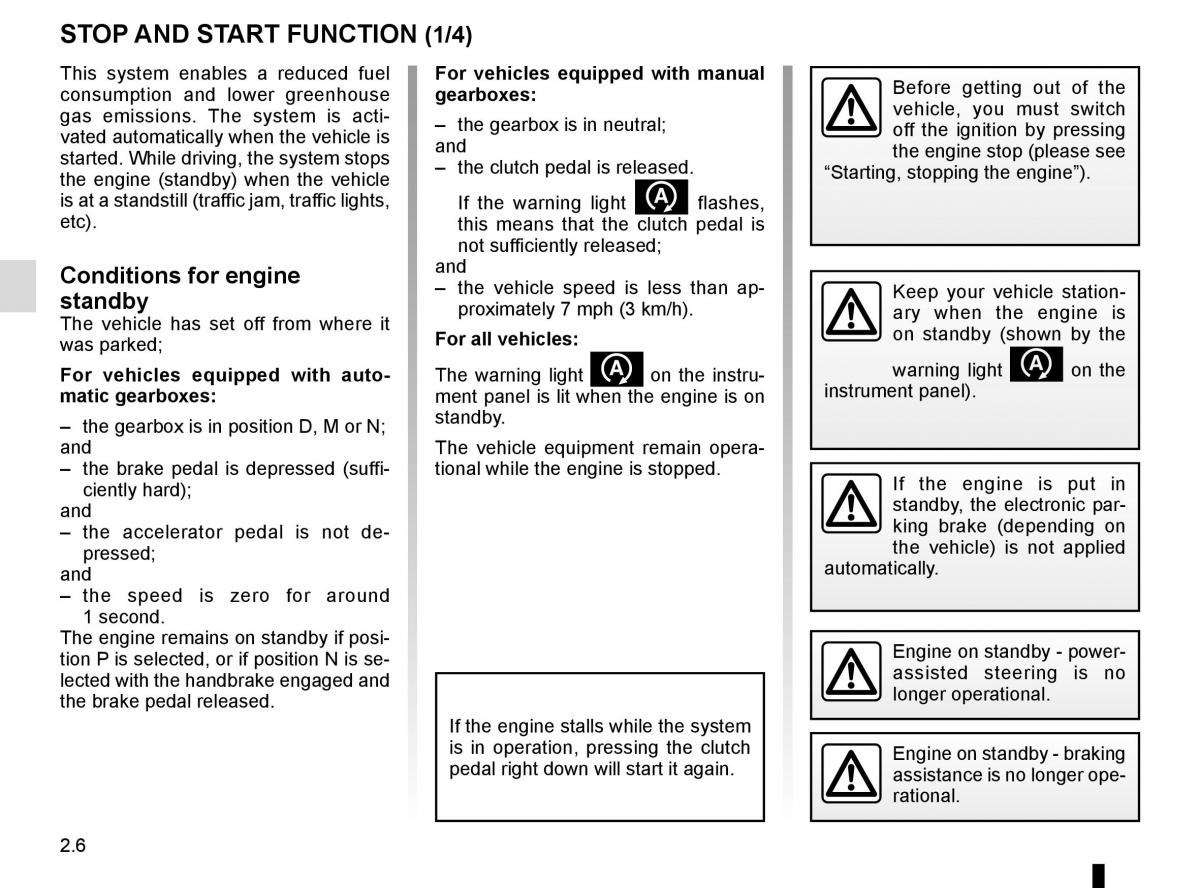 Renault Espace V 5 owners manual / page 114