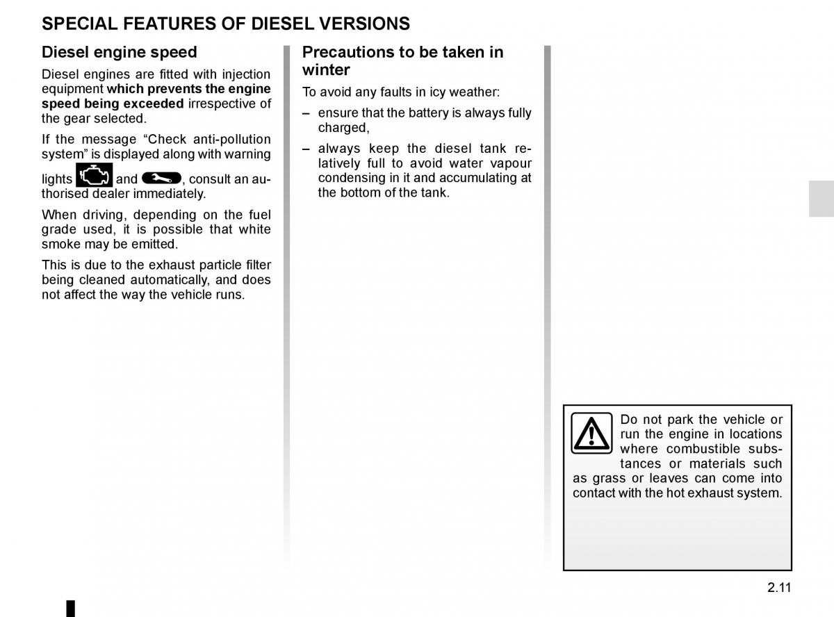 Renault Espace V 5 owners manual / page 119