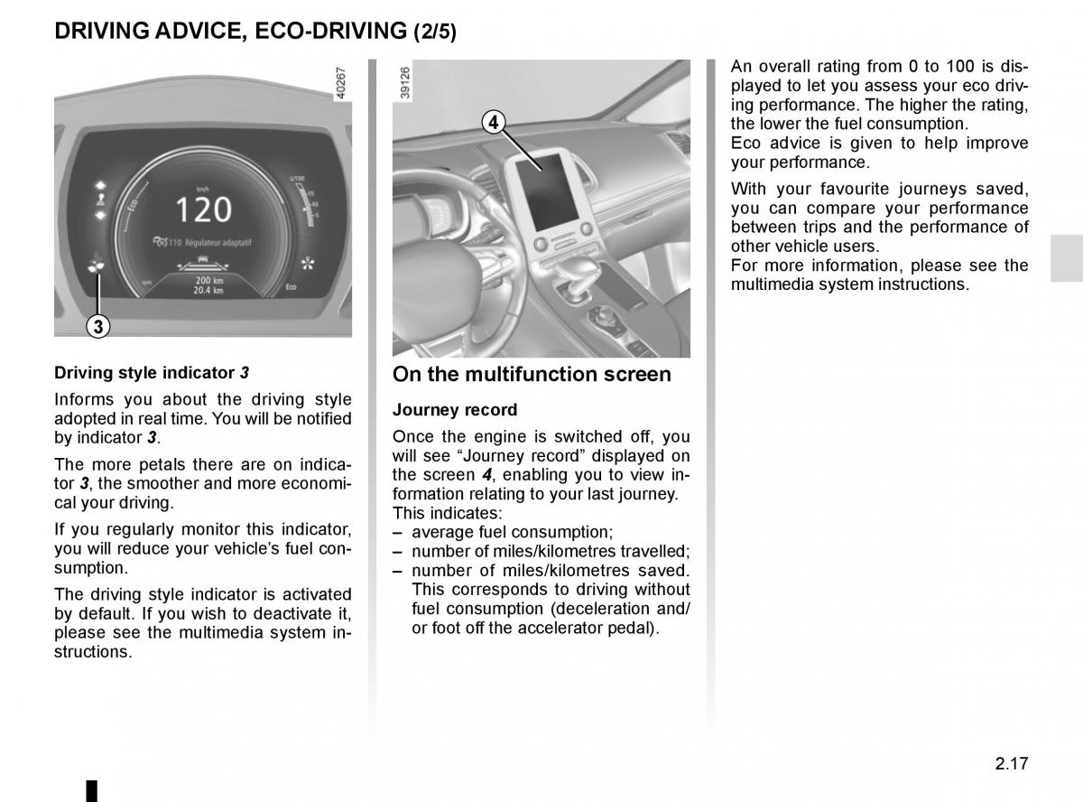 Renault Espace V 5 owners manual / page 125