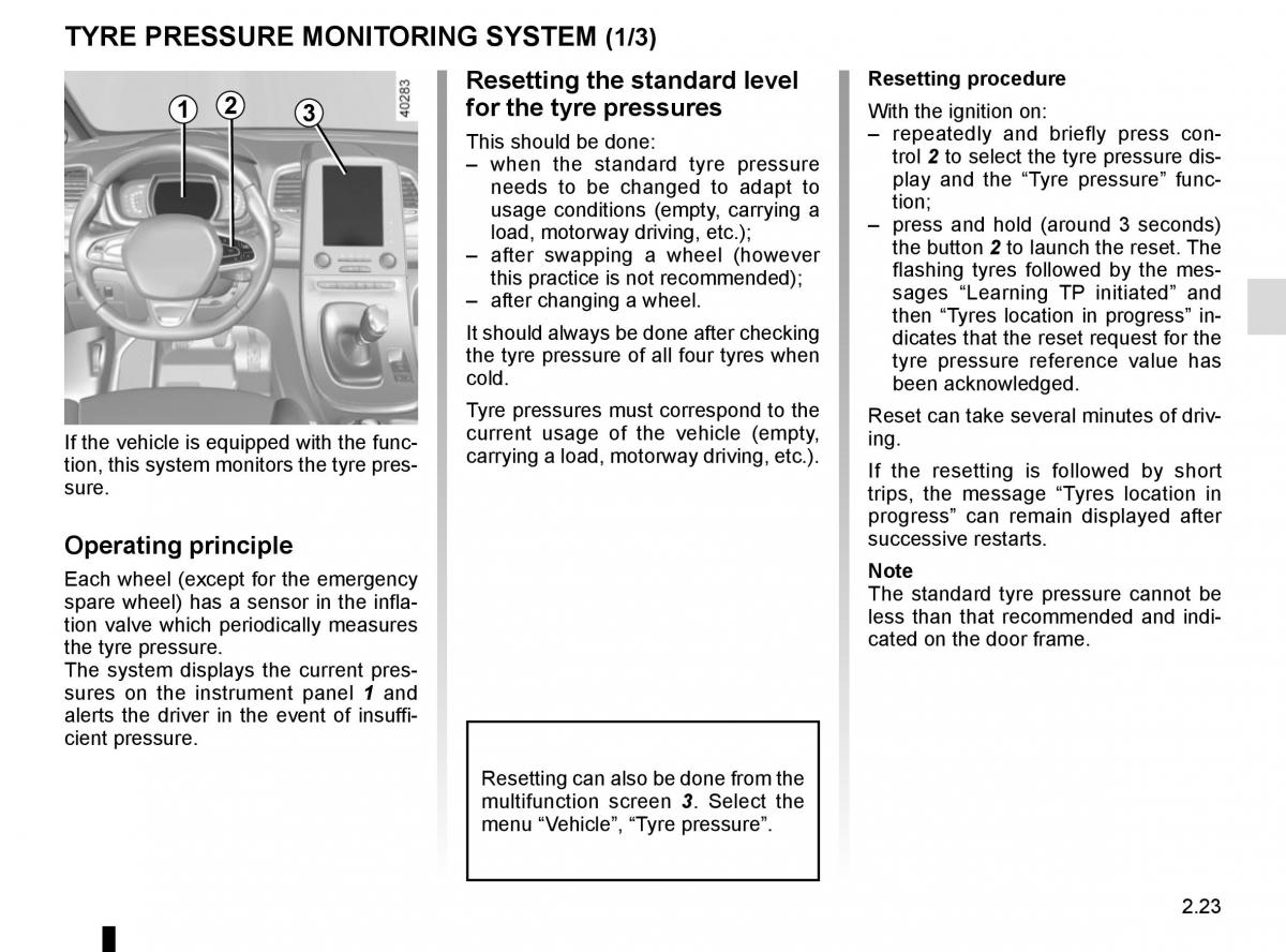 Renault Espace V 5 owners manual / page 131