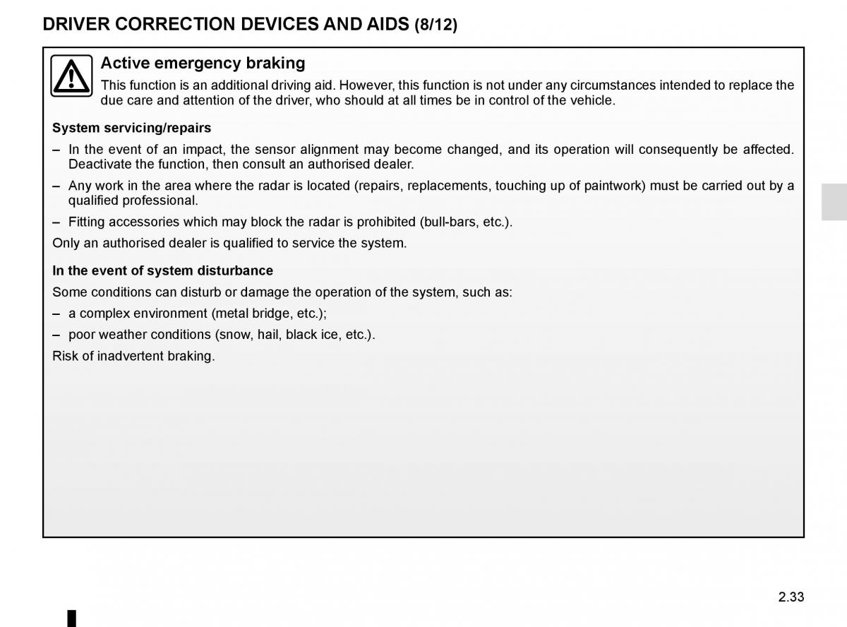 Renault Espace V 5 owners manual / page 141