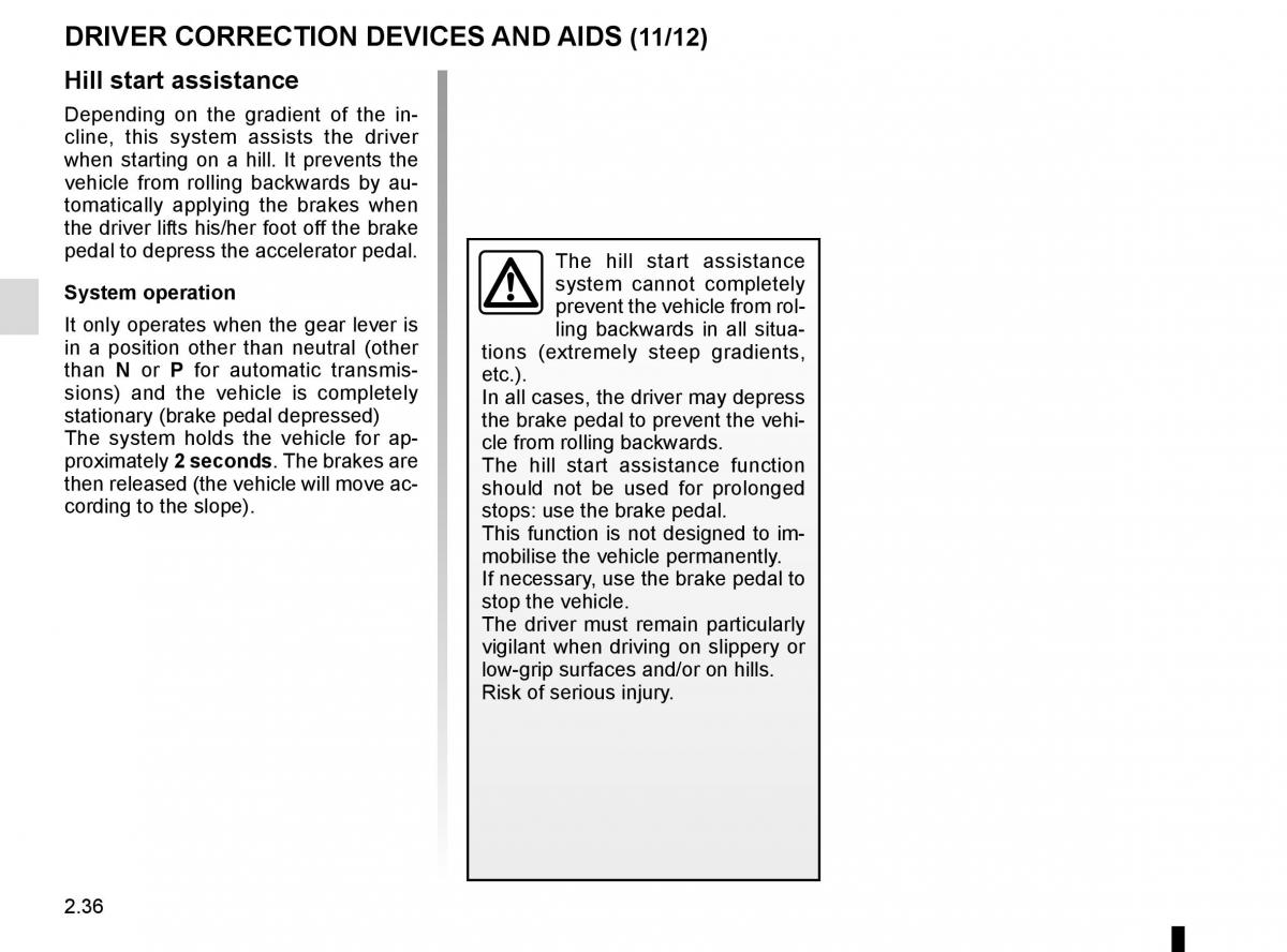 Renault Espace V 5 owners manual / page 144