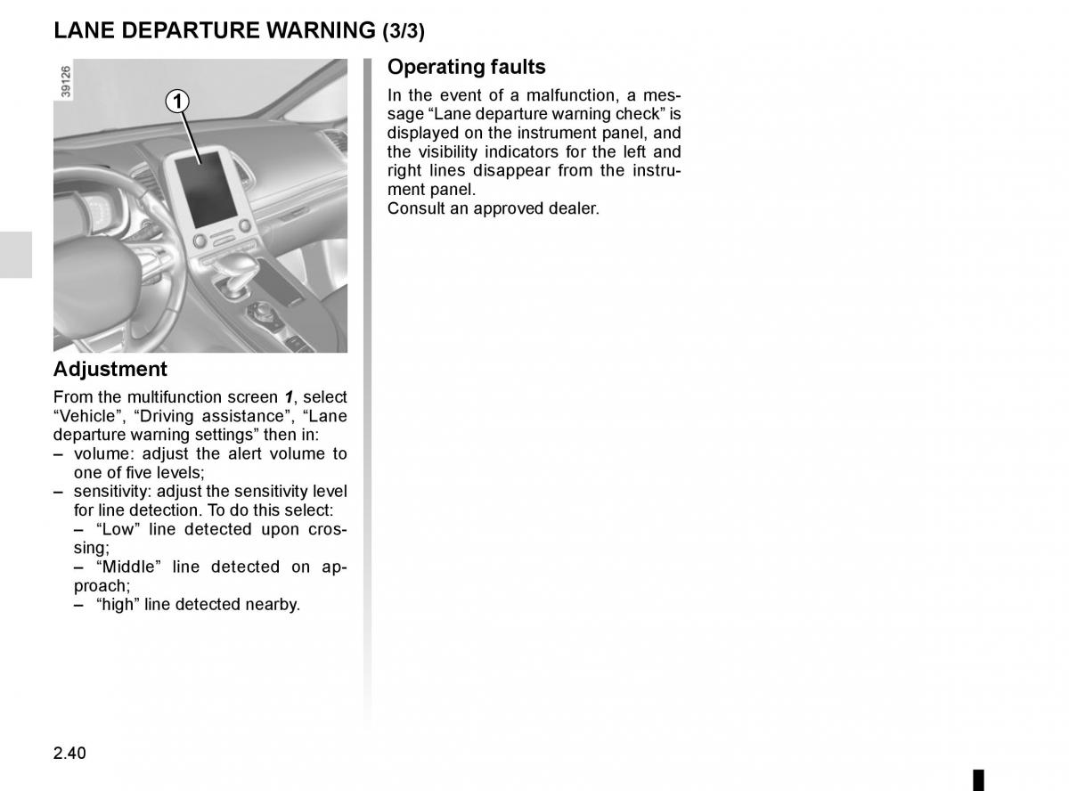 Renault Espace V 5 owners manual / page 148