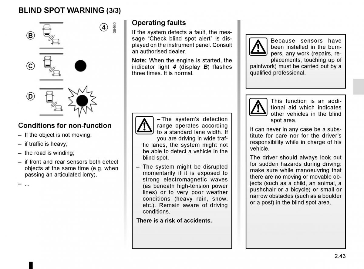 Renault Espace V 5 owners manual / page 151