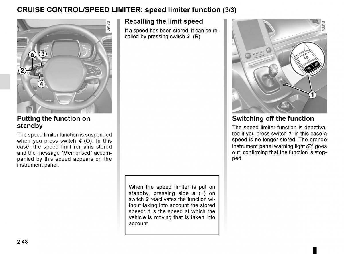 Renault Espace V 5 owners manual / page 156