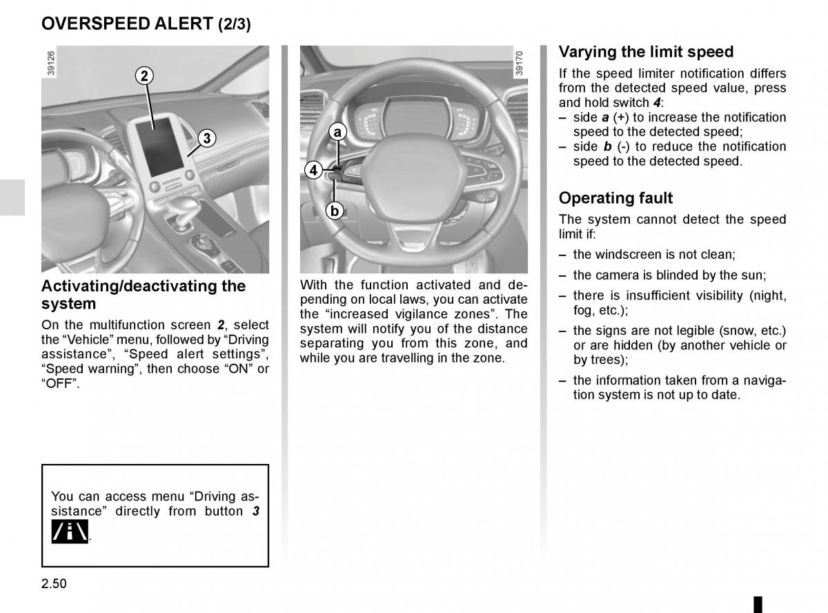 Renault Espace V 5 owners manual / page 158