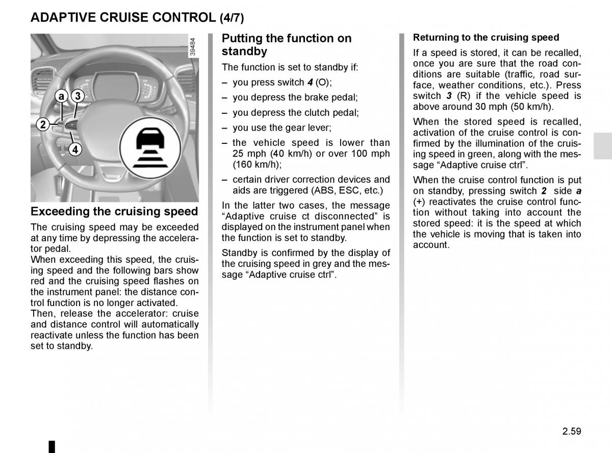 Renault Espace V 5 owners manual / page 167