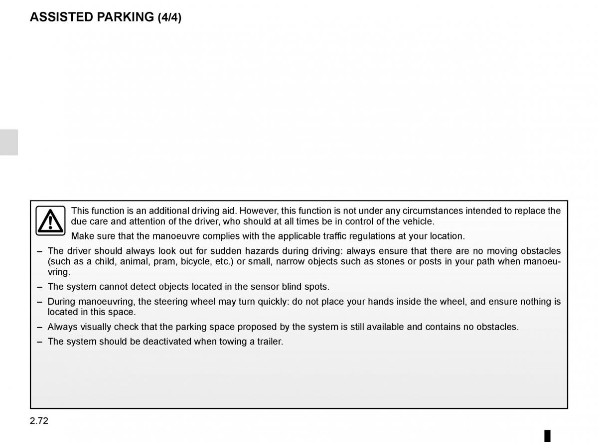 Renault Espace V 5 owners manual / page 180