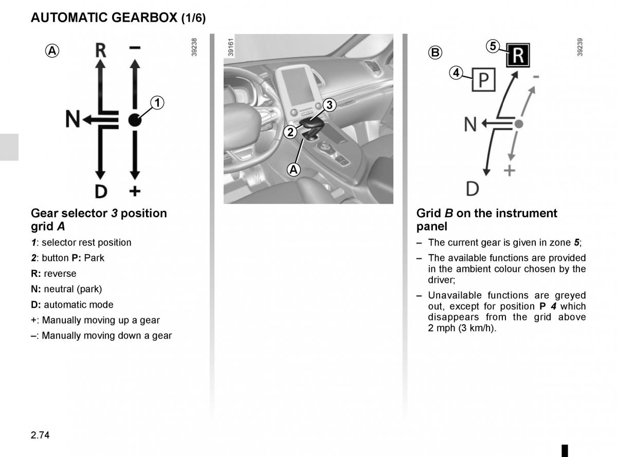 Renault Espace V 5 owners manual / page 182