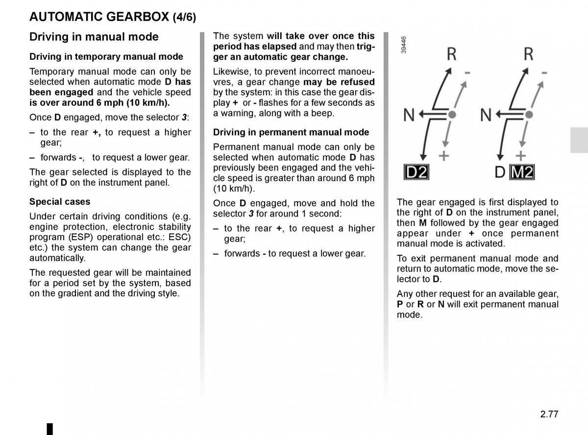 Renault Espace V 5 owners manual / page 185