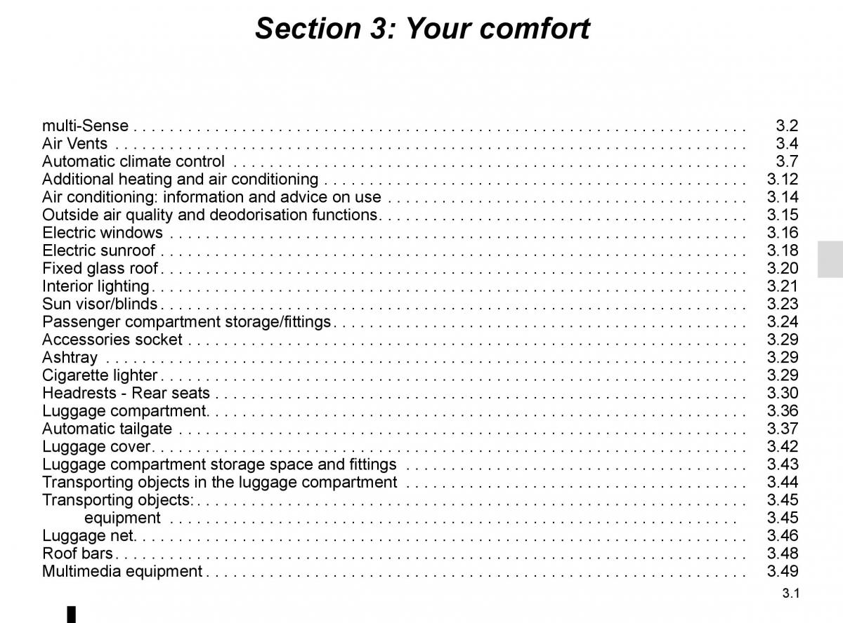 Renault Espace V 5 owners manual / page 189