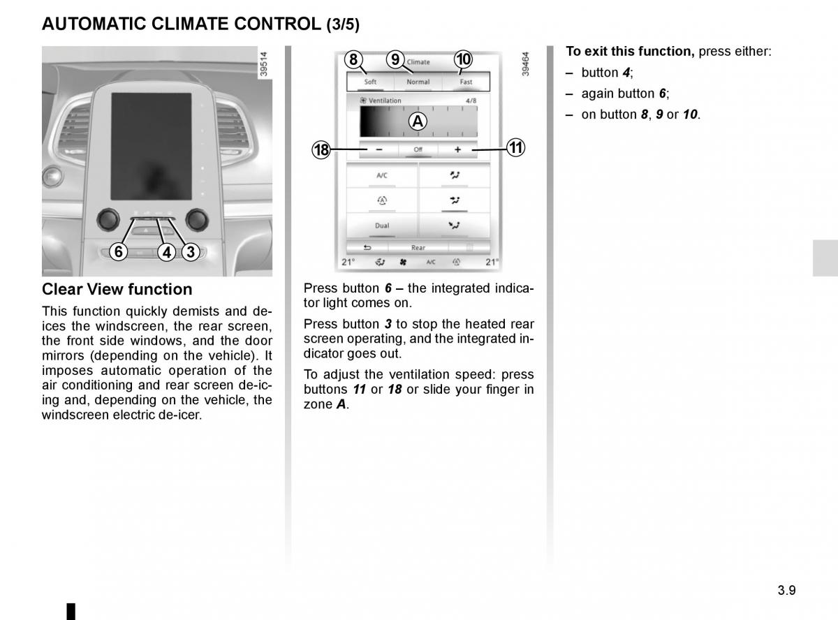 Renault Espace V 5 owners manual / page 197