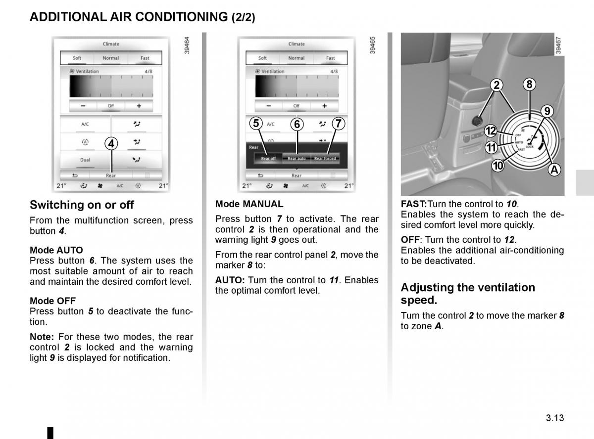 Renault Espace V 5 owners manual / page 201