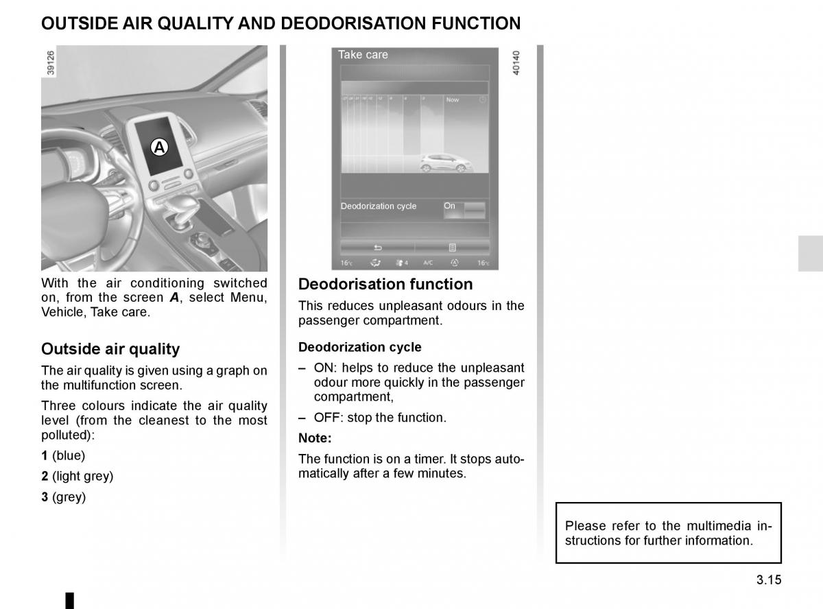 Renault Espace V 5 owners manual / page 203