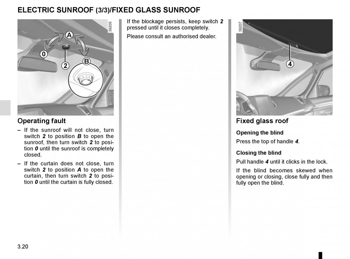 Renault Espace V 5 owners manual / page 208