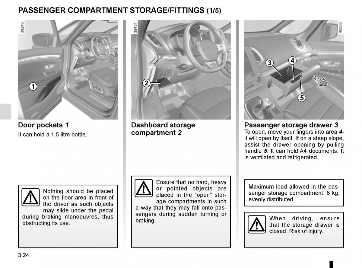 Renault Espace V 5 owners manual / page 212