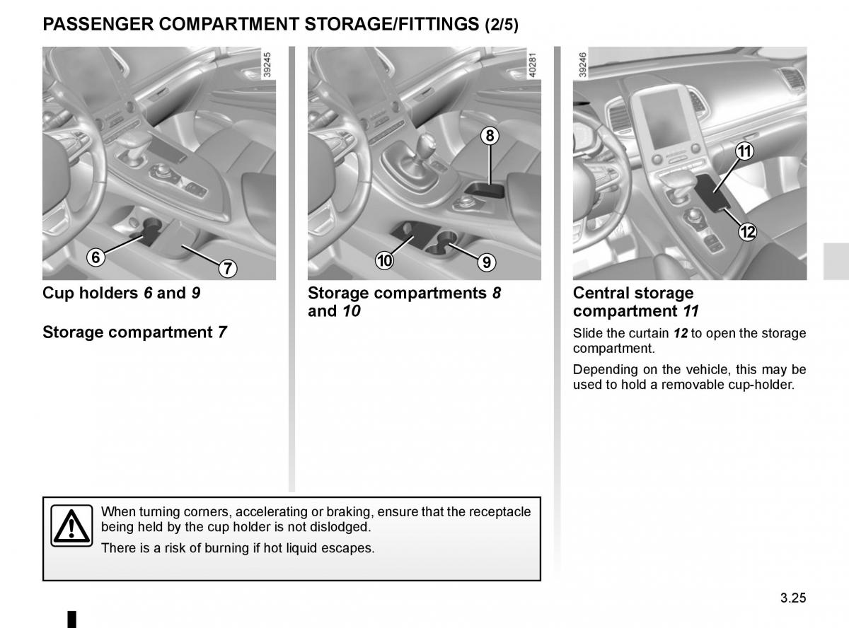 Renault Espace V 5 owners manual / page 213