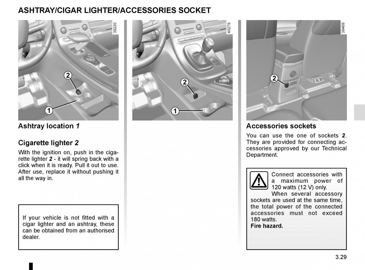 Renault Espace V 5 owners manual / page 217