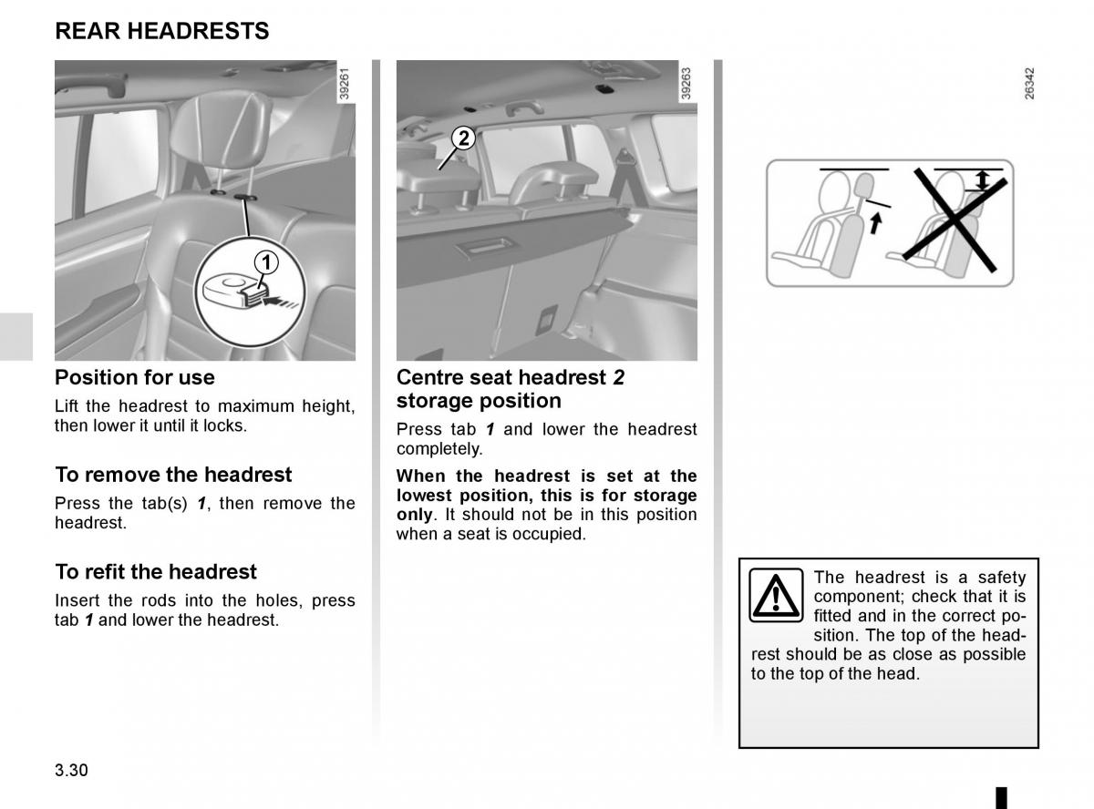 Renault Espace V 5 owners manual / page 218