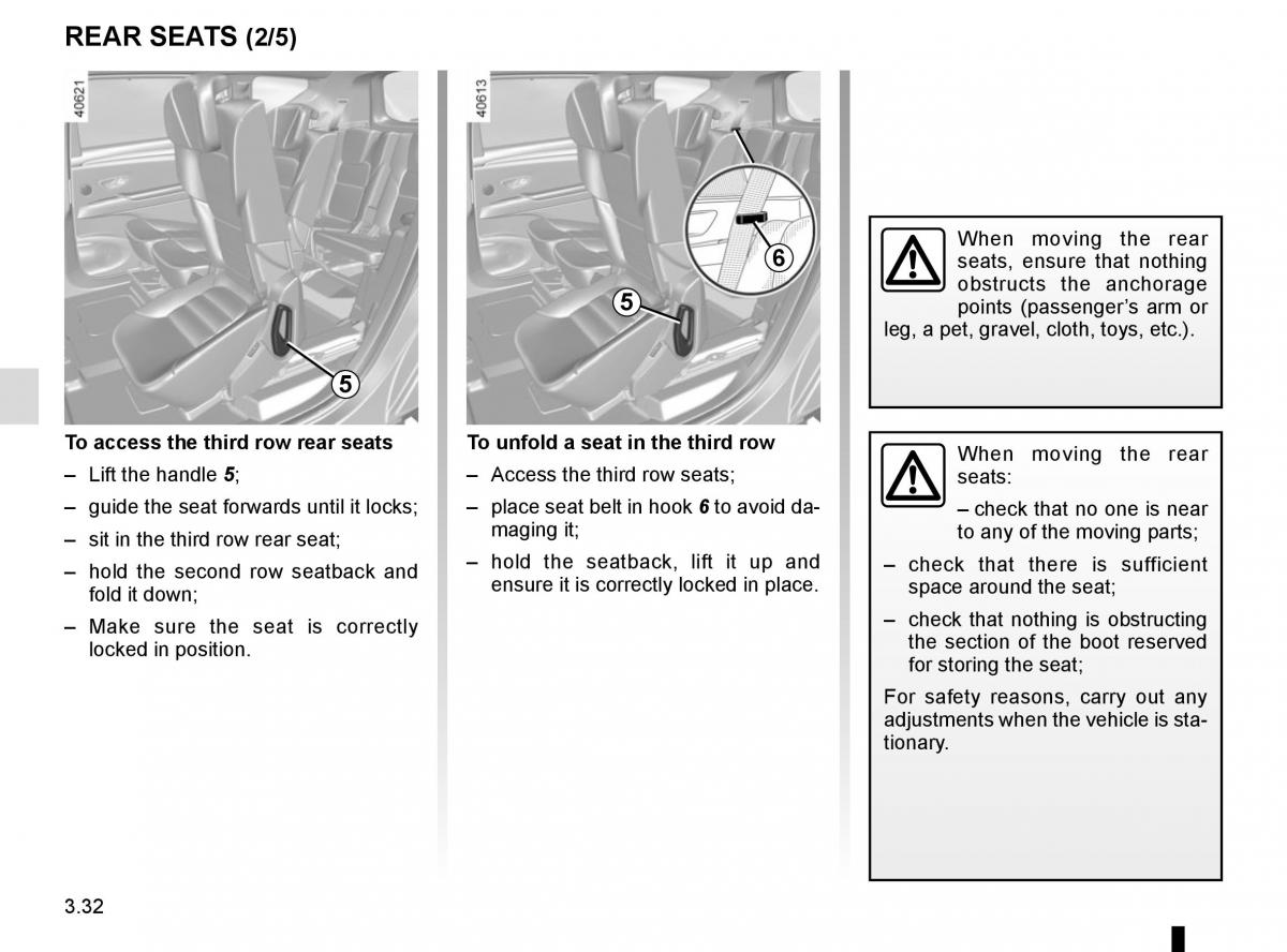 Renault Espace V 5 owners manual / page 220