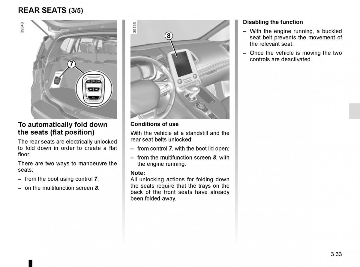 Renault Espace V 5 owners manual / page 221