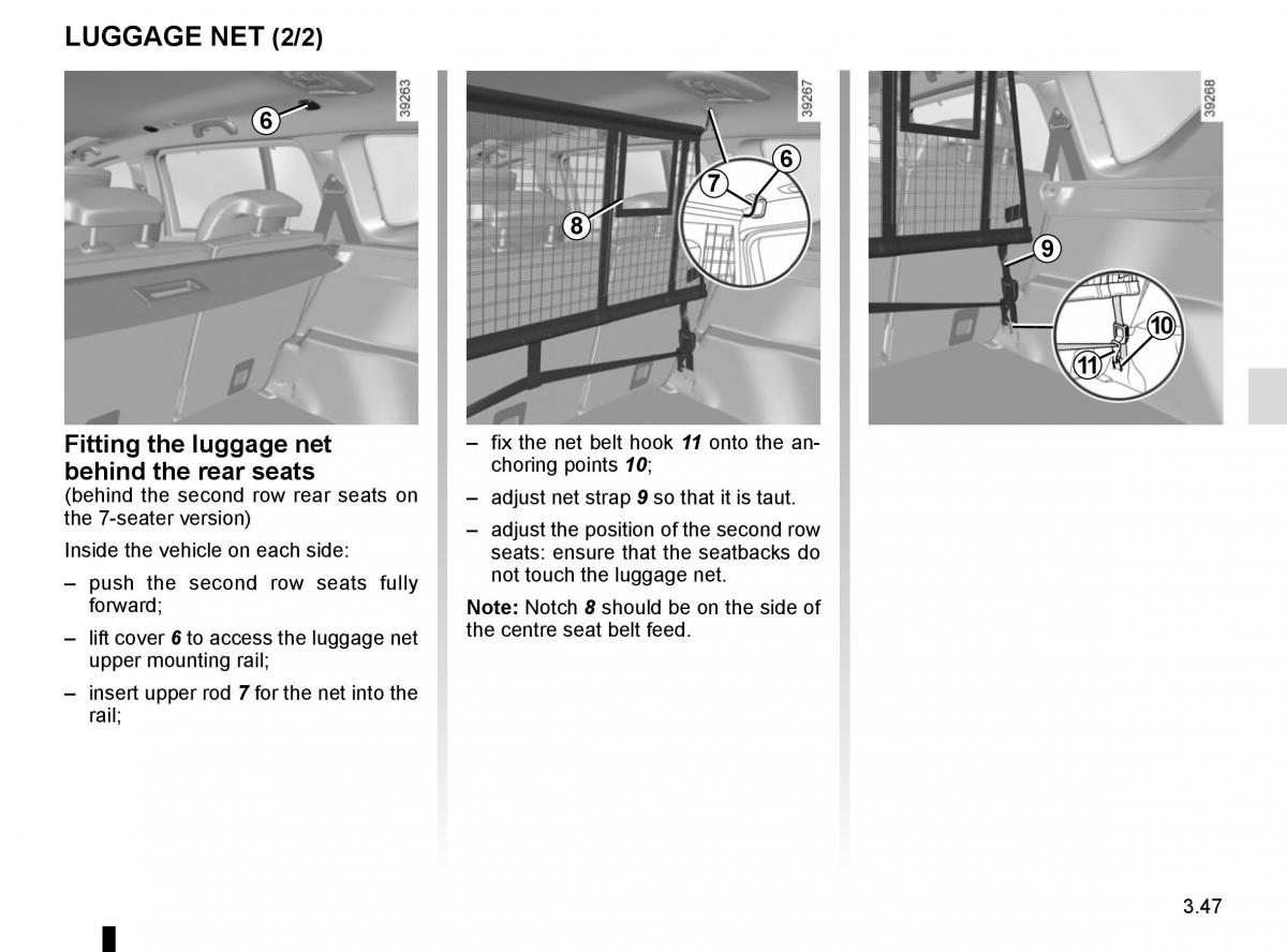 Renault Espace V 5 owners manual / page 235