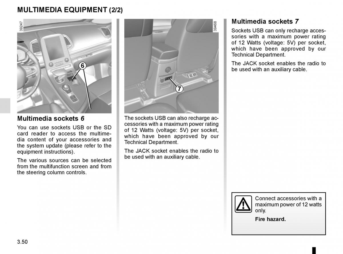 Renault Espace V 5 owners manual / page 238