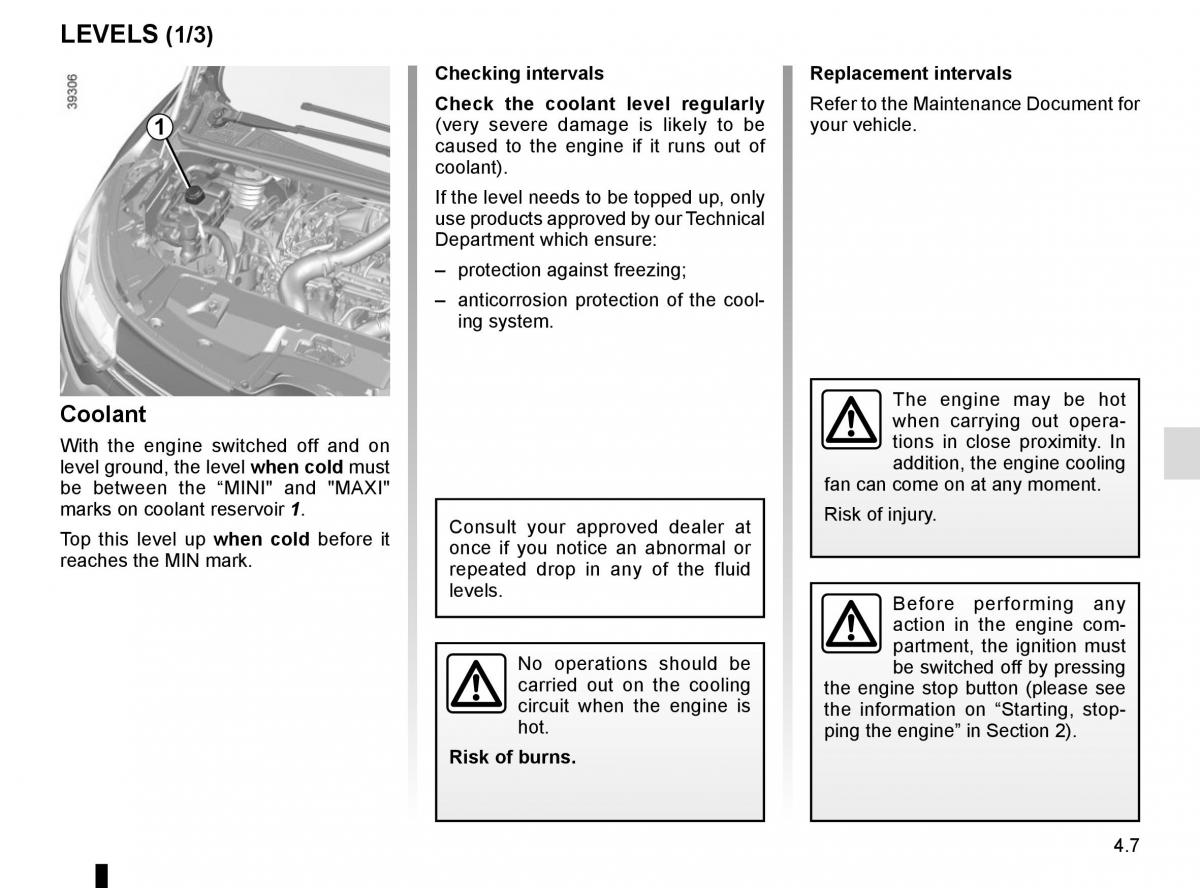 Renault Espace V 5 owners manual / page 245