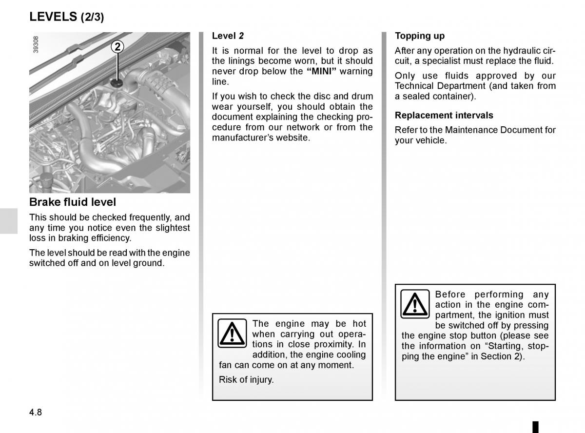 Renault Espace V 5 owners manual / page 246