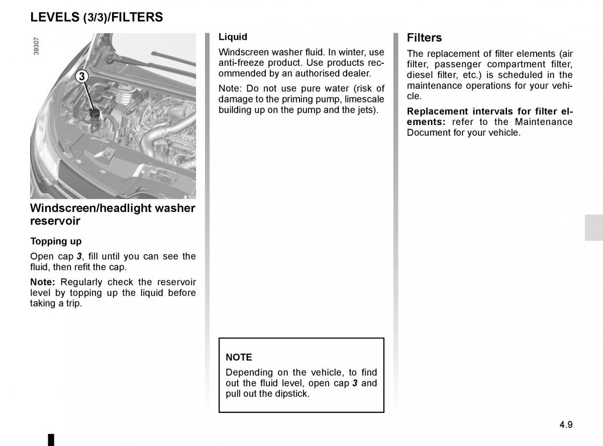 Renault Espace V 5 owners manual / page 247