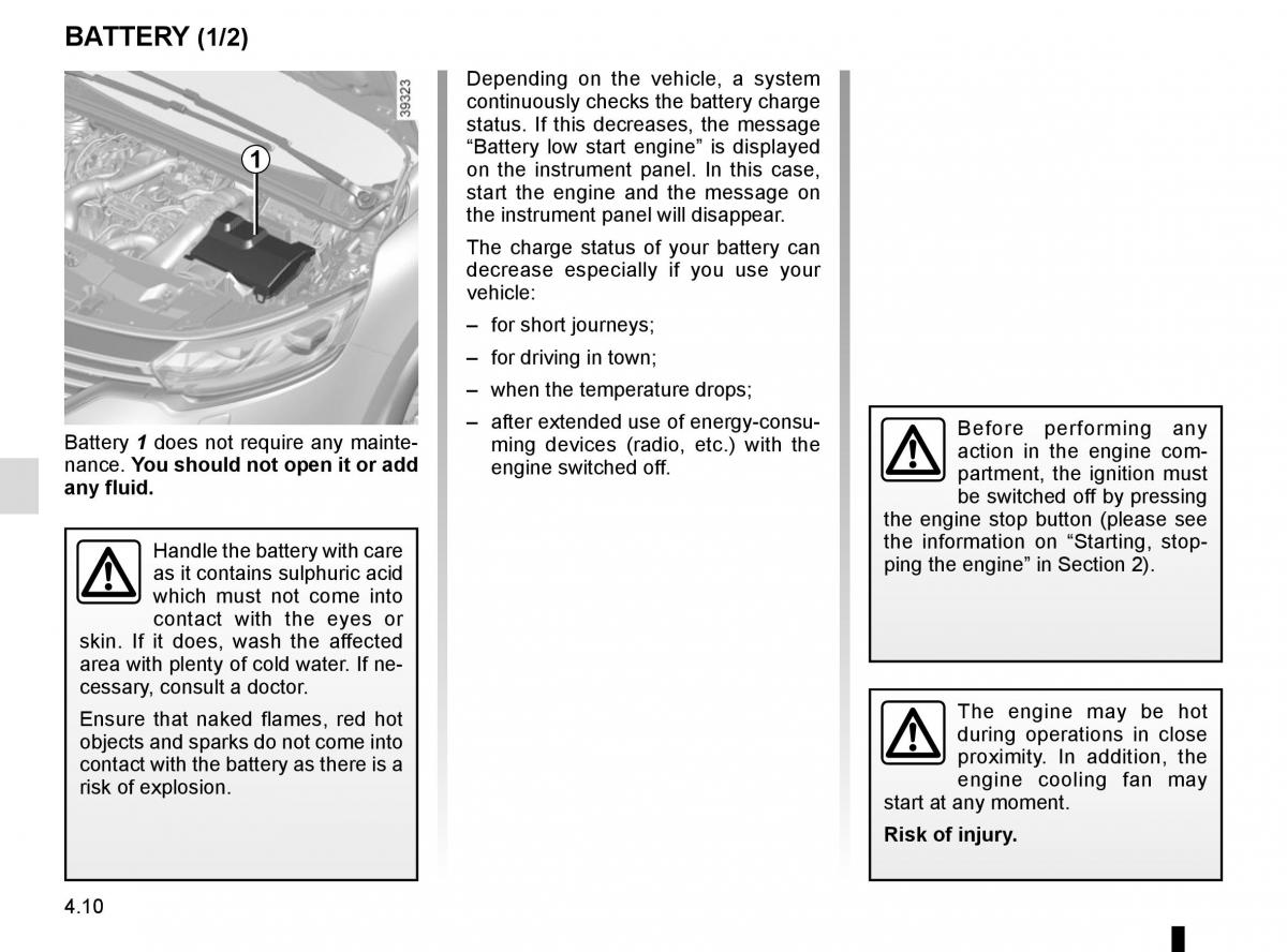 Renault Espace V 5 owners manual / page 248