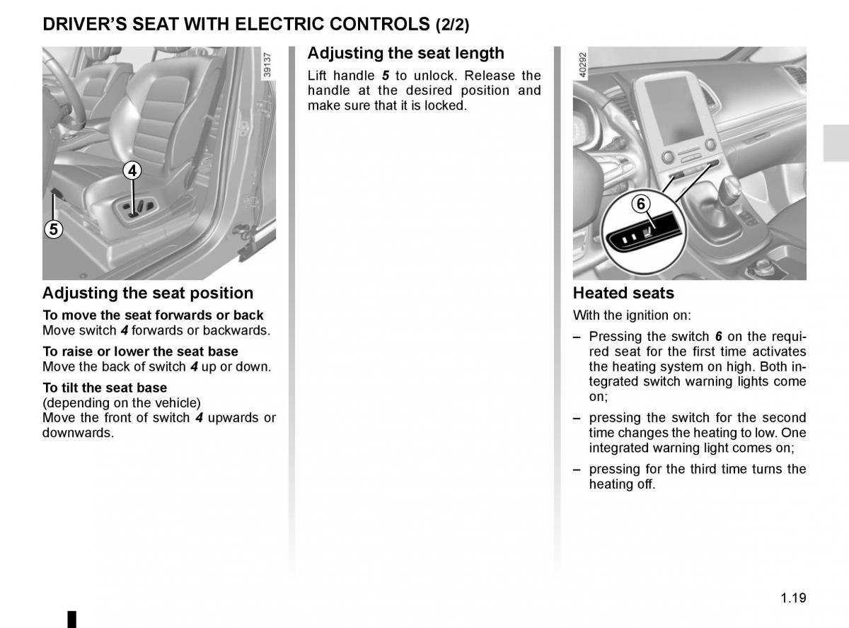 Renault Espace V 5 owners manual / page 25