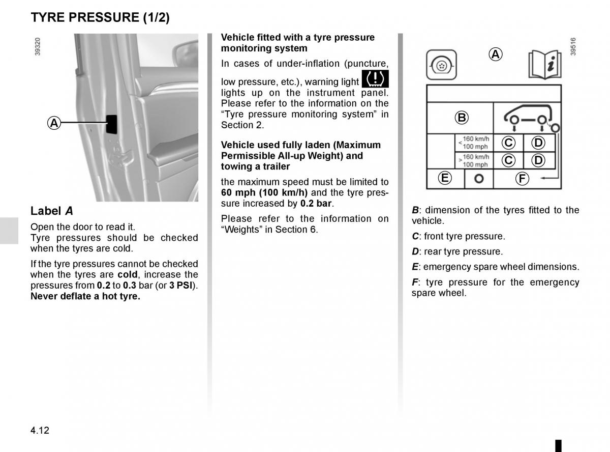 Renault Espace V 5 owners manual / page 250