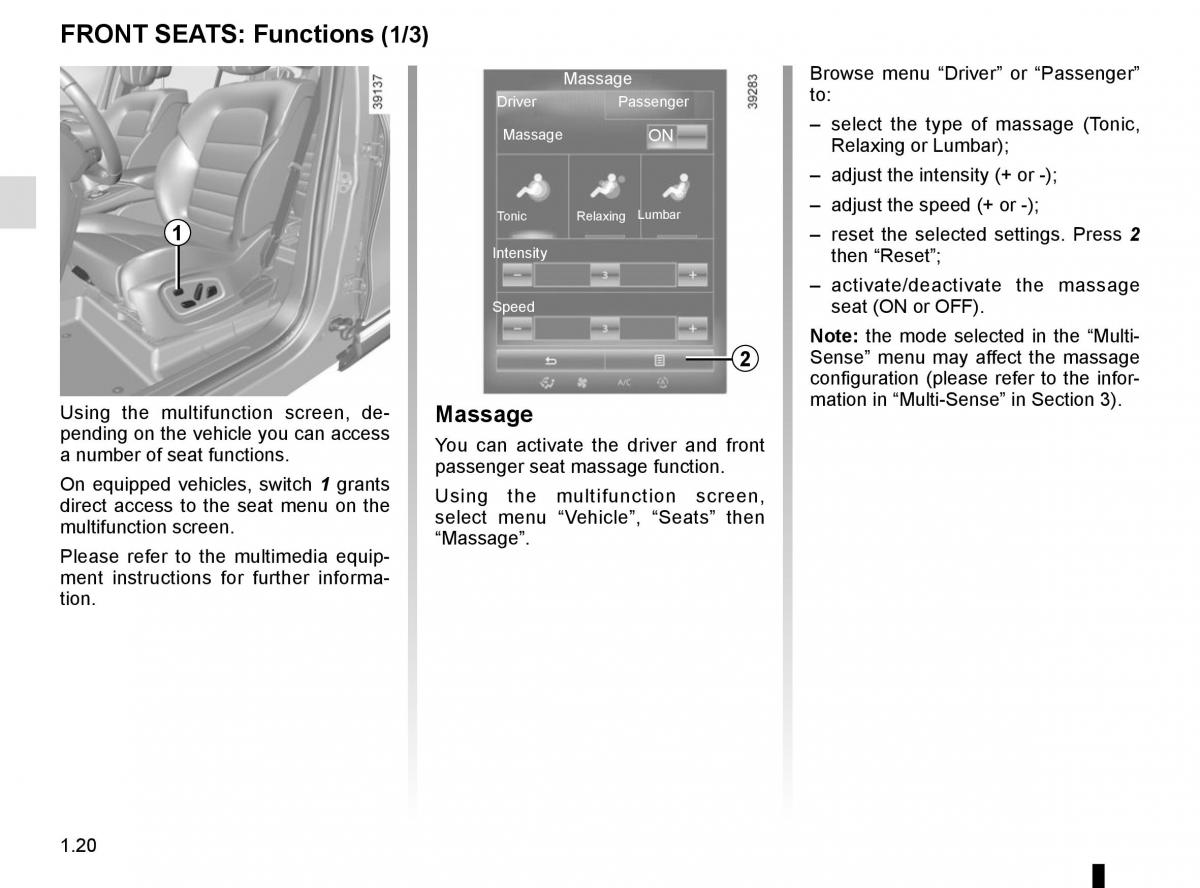 Renault Espace V 5 owners manual / page 26