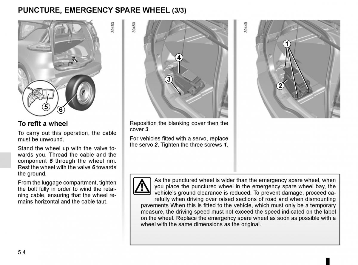 Renault Espace V 5 owners manual / page 260