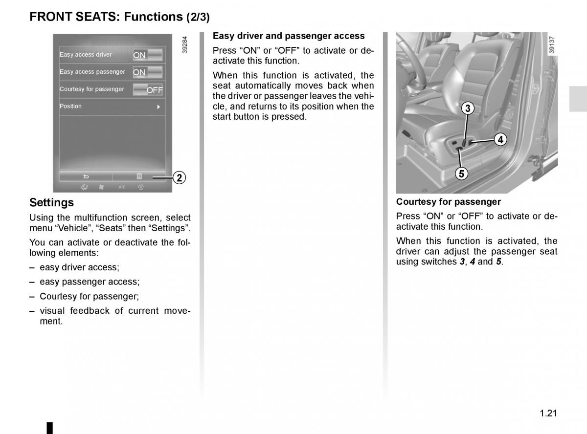 Renault Espace V 5 owners manual / page 27