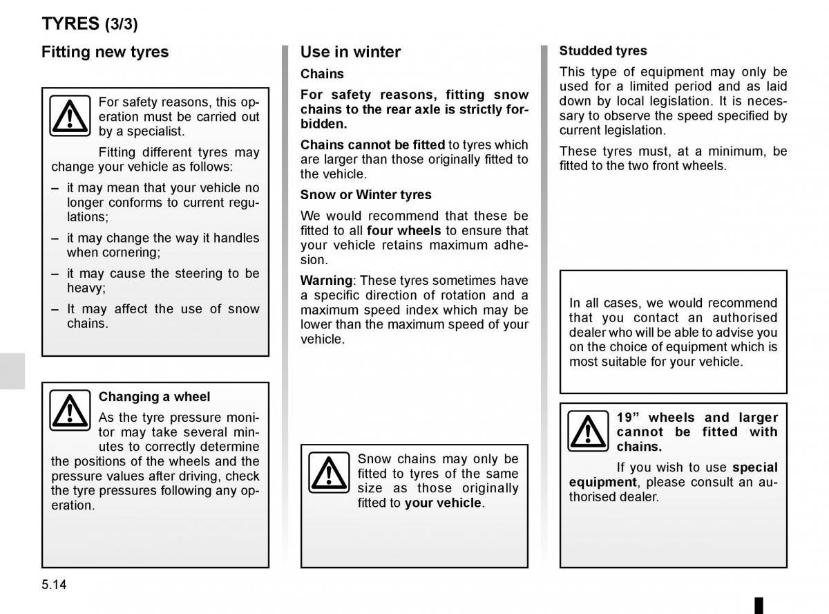 Renault Espace V 5 owners manual / page 270