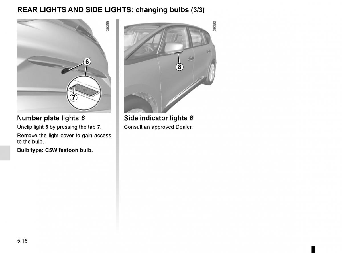 Renault Espace V 5 owners manual / page 274