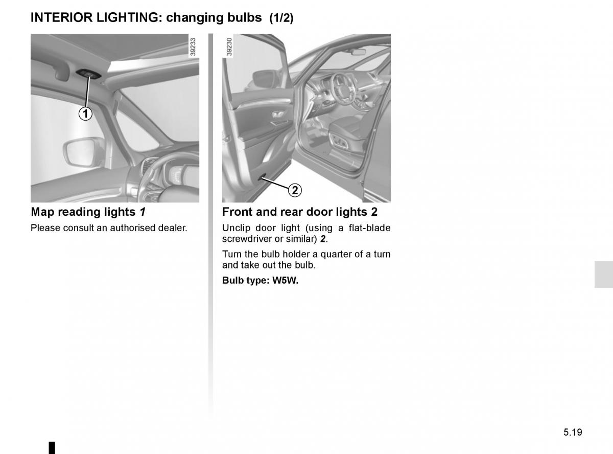 Renault Espace V 5 owners manual / page 275