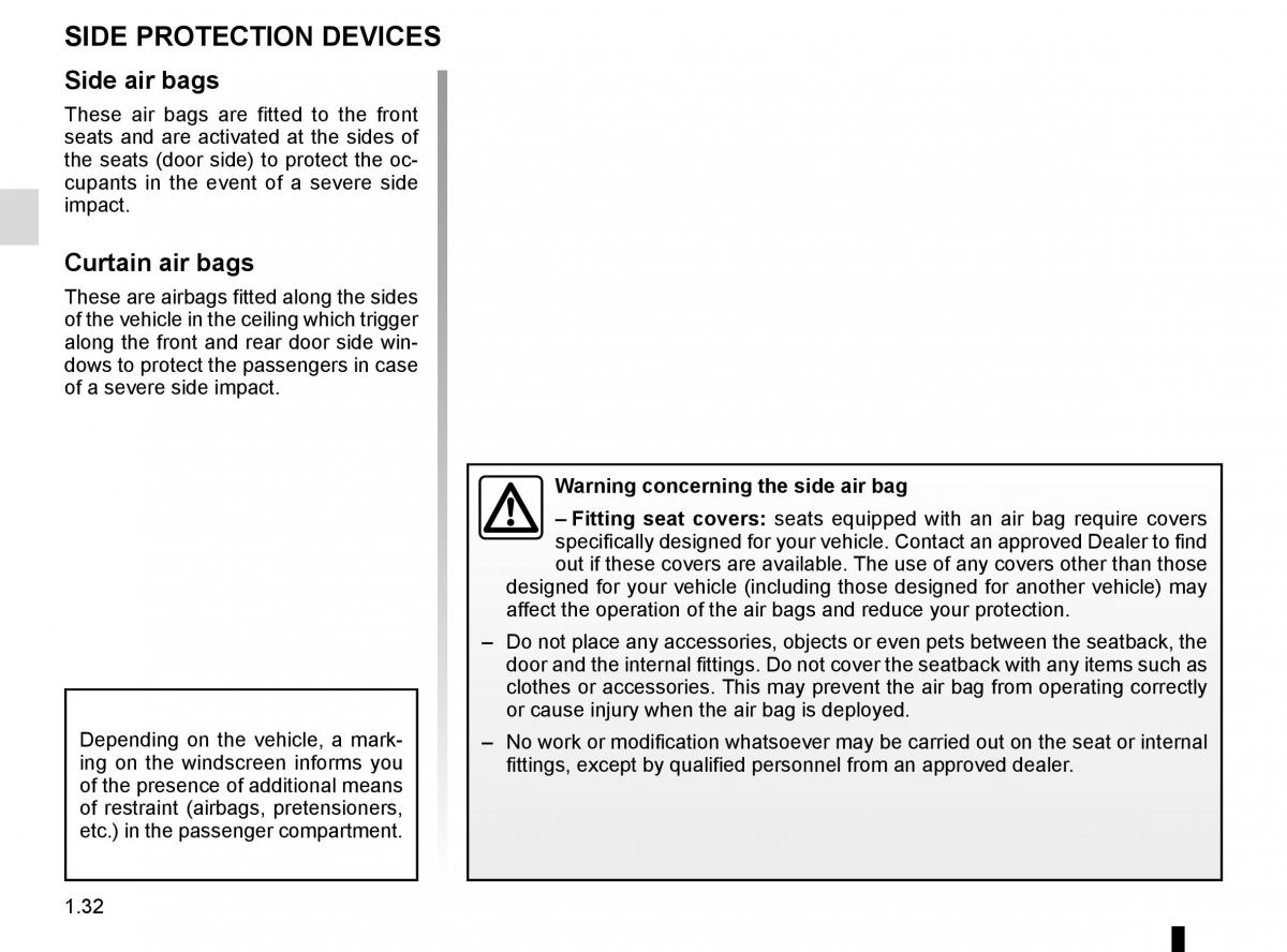 Renault Espace V 5 owners manual / page 38