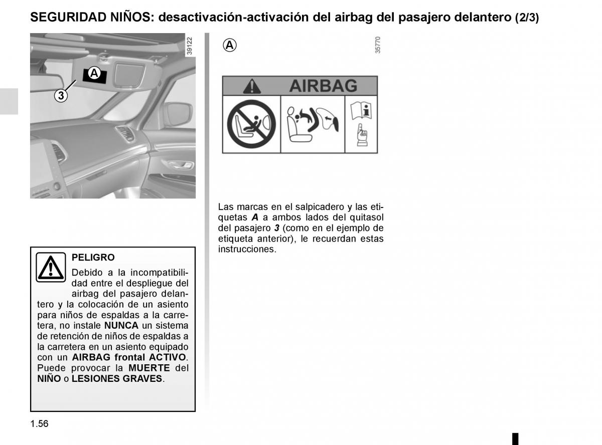 Renault Espace V 5 manual del propietario / page 62