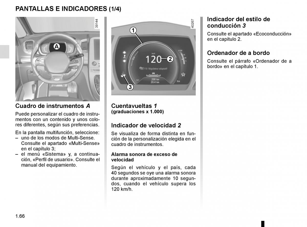 Renault Espace V 5 manual del propietario / page 72