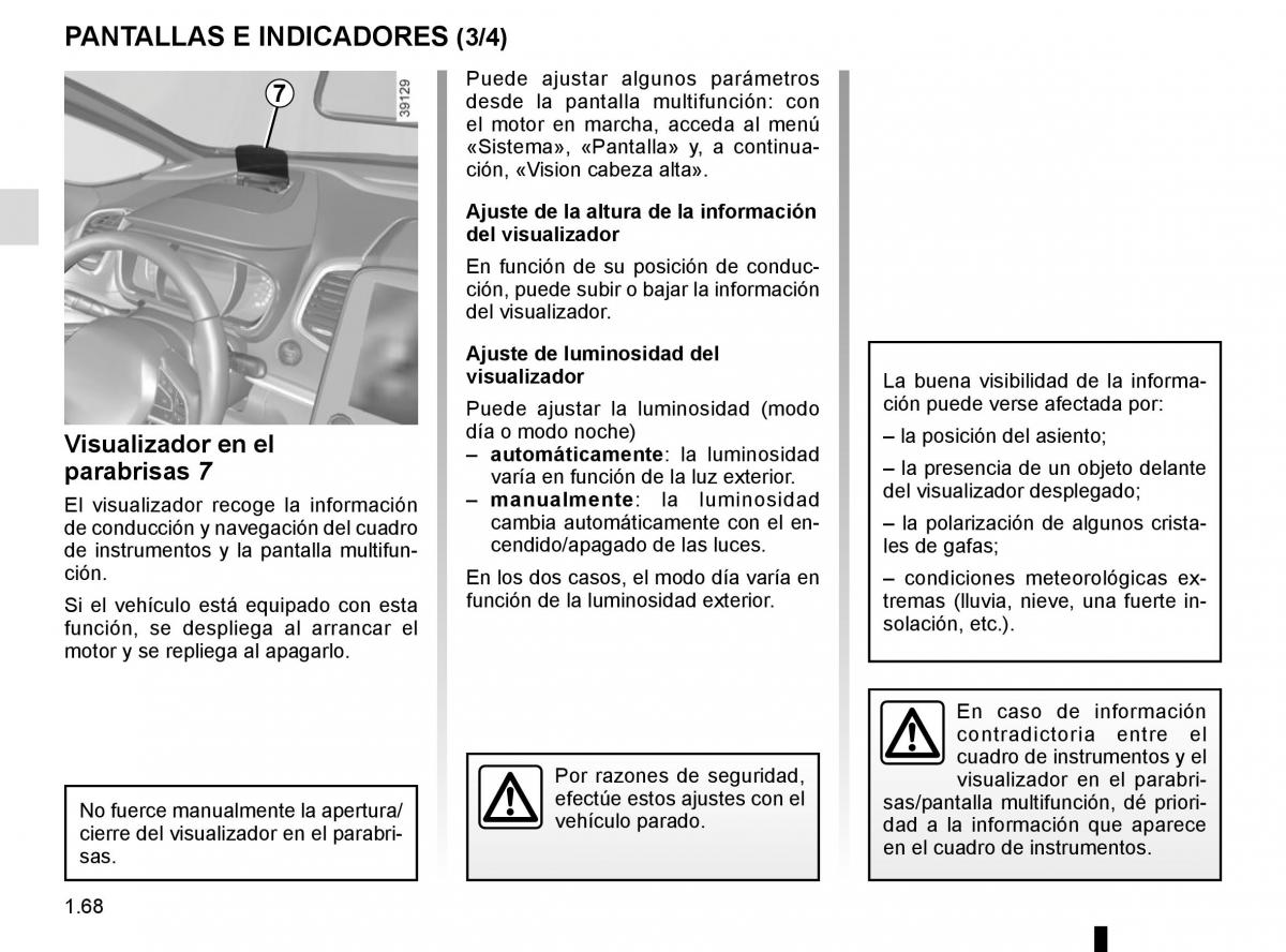 Renault Espace V 5 manual del propietario / page 74