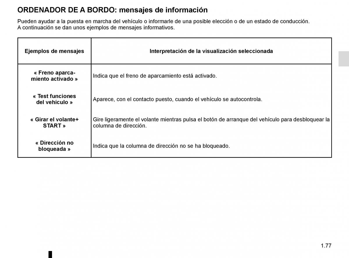 Renault Espace V 5 manual del propietario / page 83