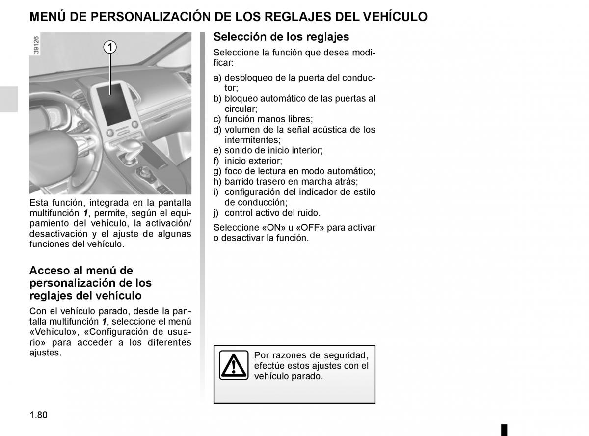 Renault Espace V 5 manual del propietario / page 86