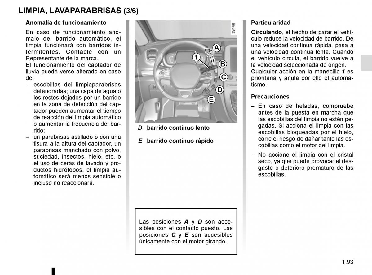 Renault Espace V 5 manual del propietario / page 99