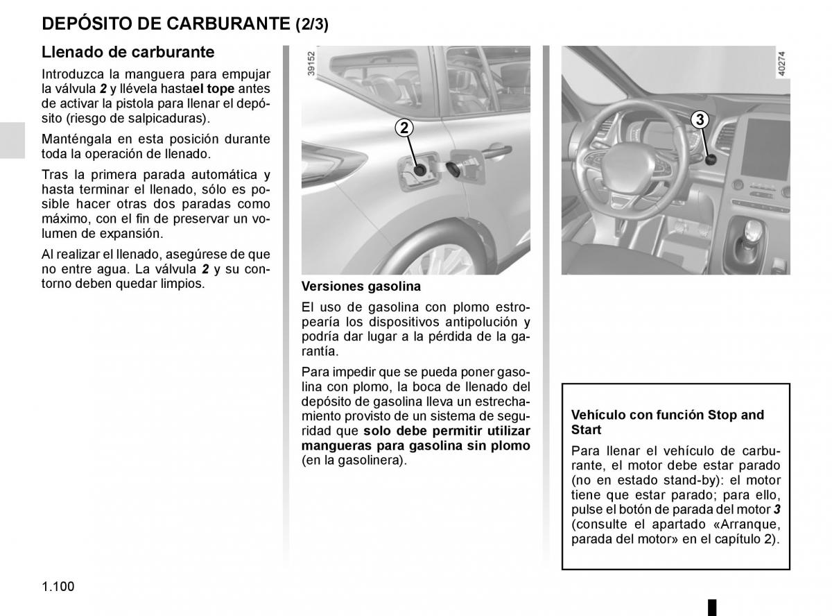 Renault Espace V 5 manual del propietario / page 106