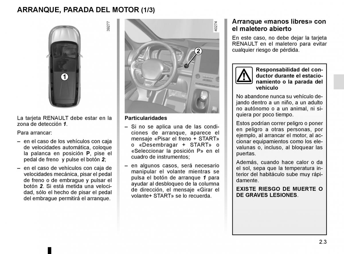 Renault Espace V 5 manual del propietario / page 111